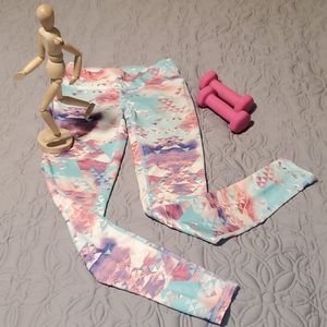 Geometric print full length leggings xs